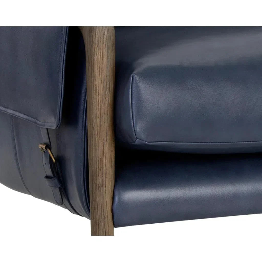 Mauti Leather Upholstered Modern Armchair