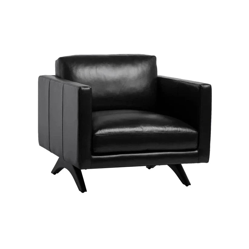 Rogers Leather Upholstered Stylish Armchair