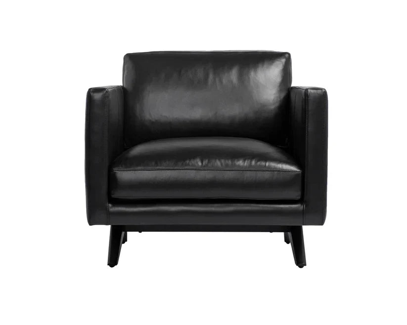 Rogers Leather Upholstered Stylish Armchair