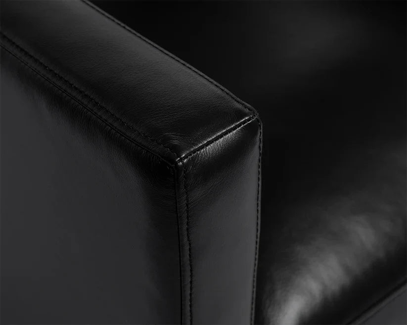 Rogers Leather Upholstered Stylish Armchair