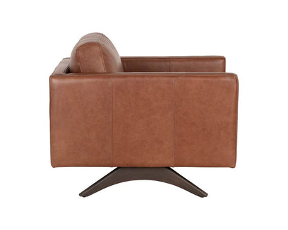 Rogers Leather Upholstered Stylish Armchair