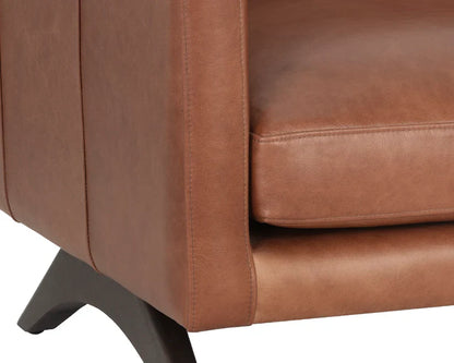 Rogers Leather Upholstered Stylish Armchair