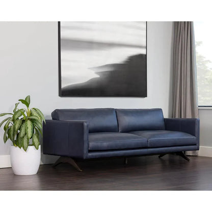 Rogers Leather Upholstered Stylish Sofa