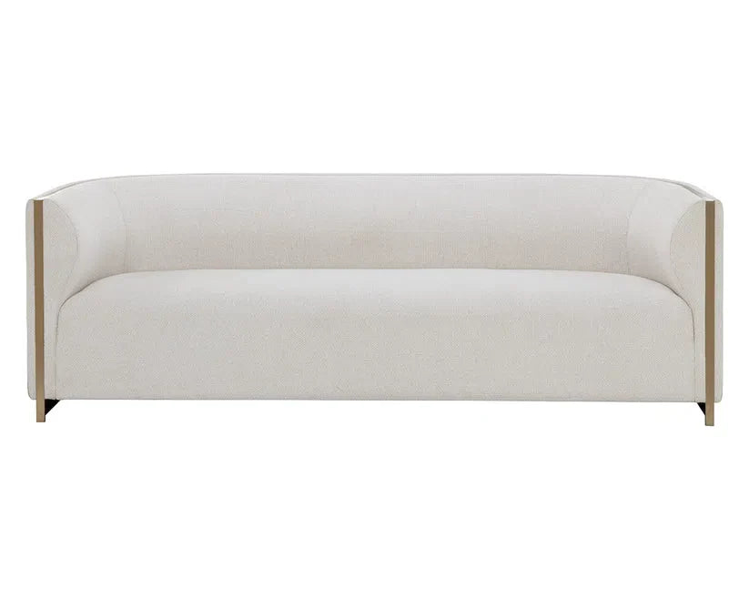 Larron Sofa Rhea Light Barley - Gold Trim