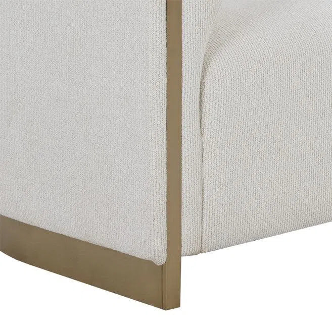 Larron Sofa Rhea Light Barley - Gold Trim