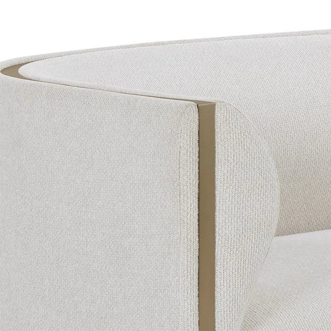 Larron Sofa Rhea Light Barley - Gold Trim
