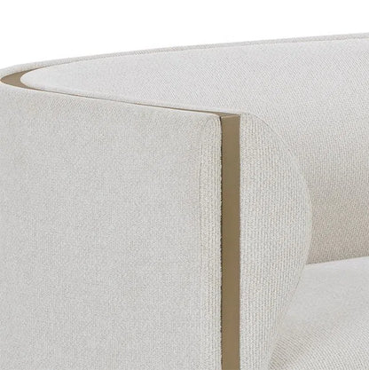 Larron Sofa Rhea Light Barley - Gold Trim