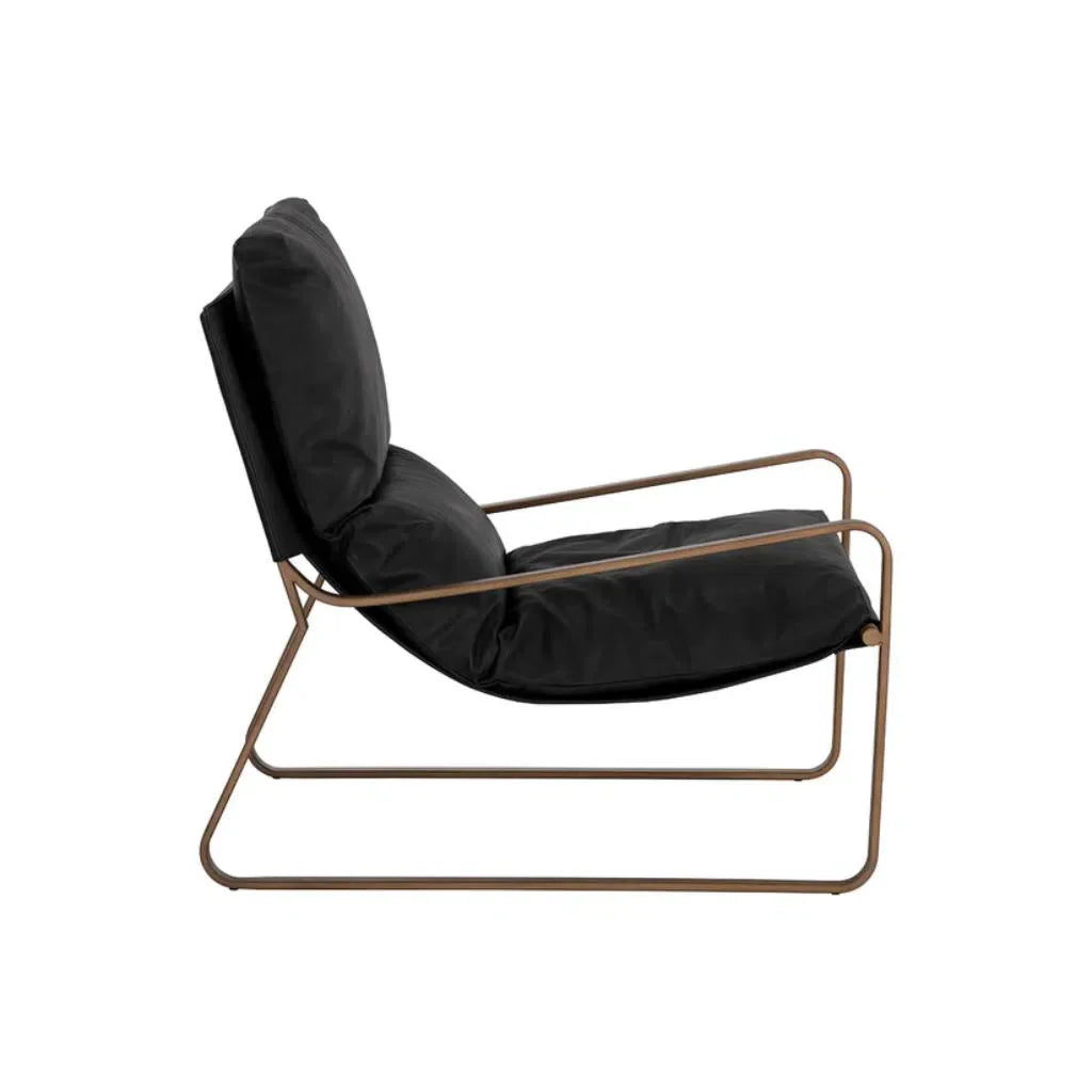 Zancor Leather Upholstered Lounge Chair