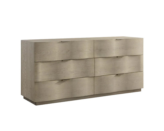 Hoyos Dresser Contemporary Poplar Wood With Brass Handles