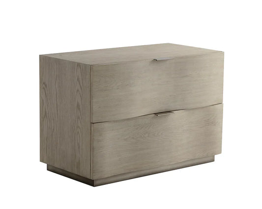 Hoyos Nightstand With Soft Closing Drawers And Brass Handles