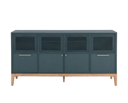 Rivero Teal Sideboard With Gold Handles And Ample Storage