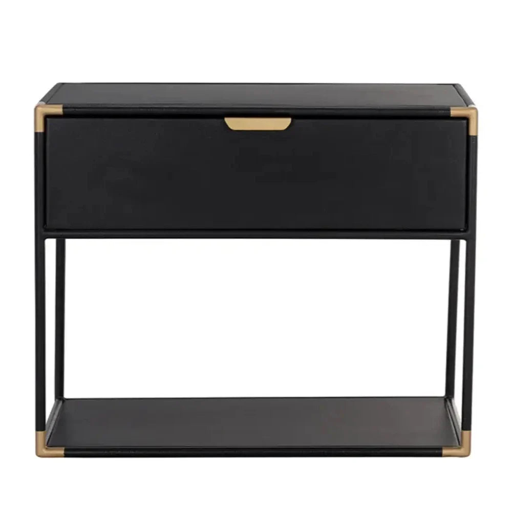 Doone Iron Black Nightstand