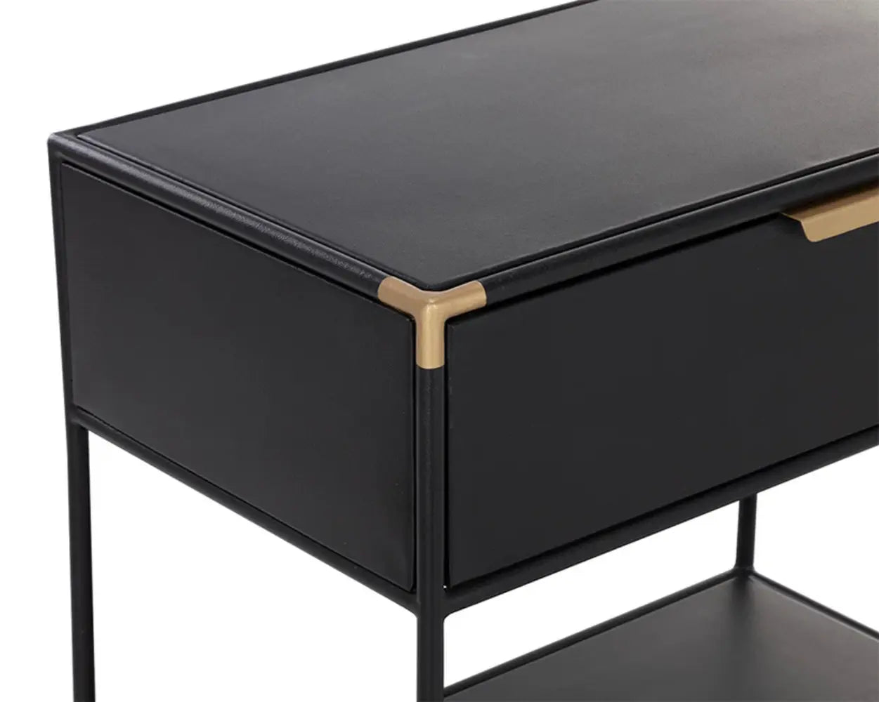 Doone Iron Black Nightstand