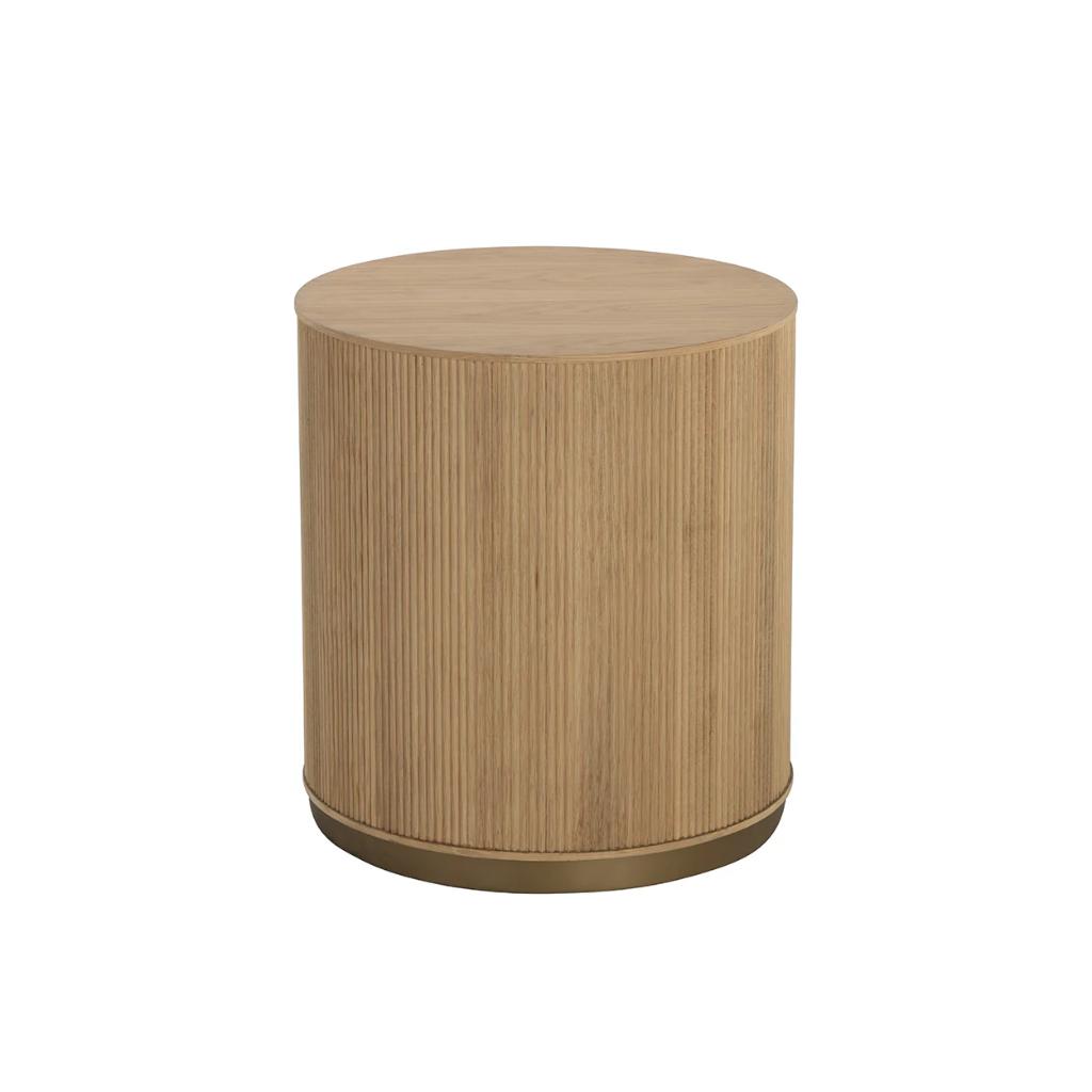 Kalla Wooden Round Side Table