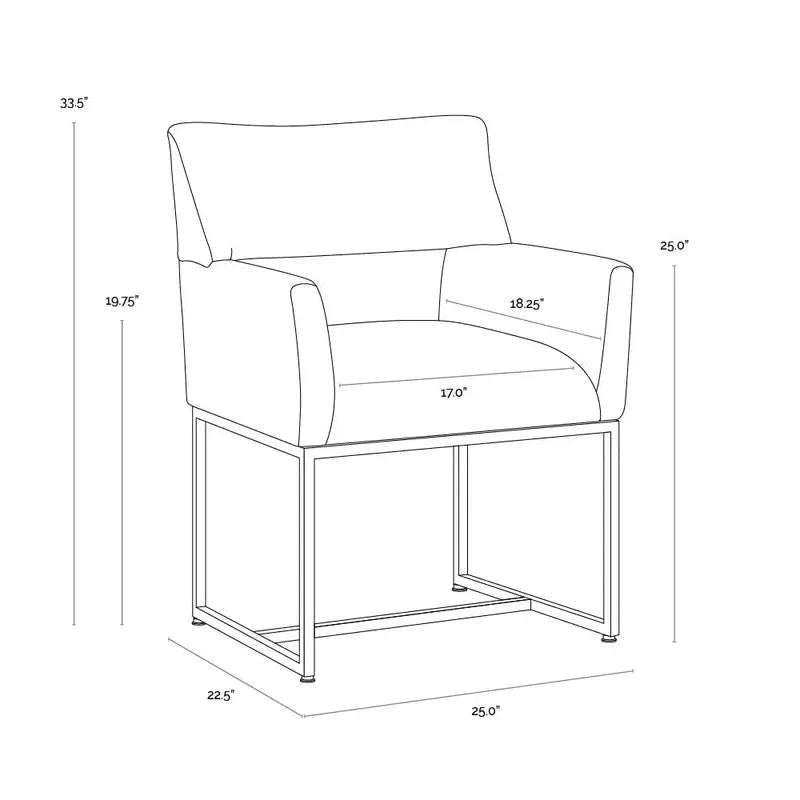 Greco Polyester Upholstered Dining Armchair