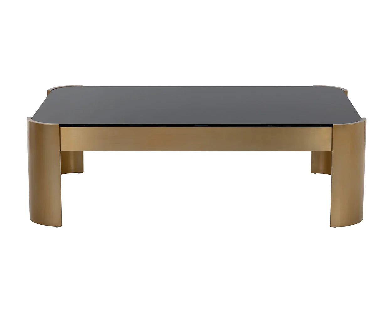 Irvine Coffee Table With Smoked Glass And Gold Legs