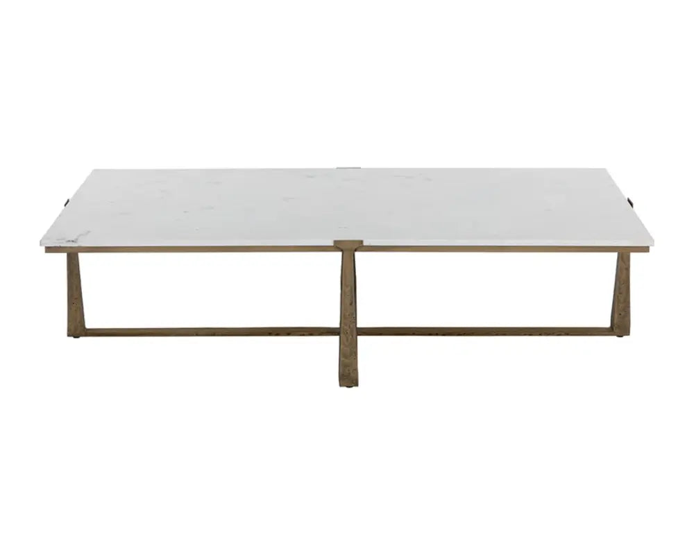 Cowell Marble Topped Rectangular Coffee Table