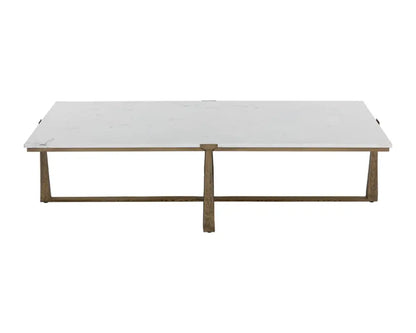 Cowell Marble Topped Rectangular Coffee Table