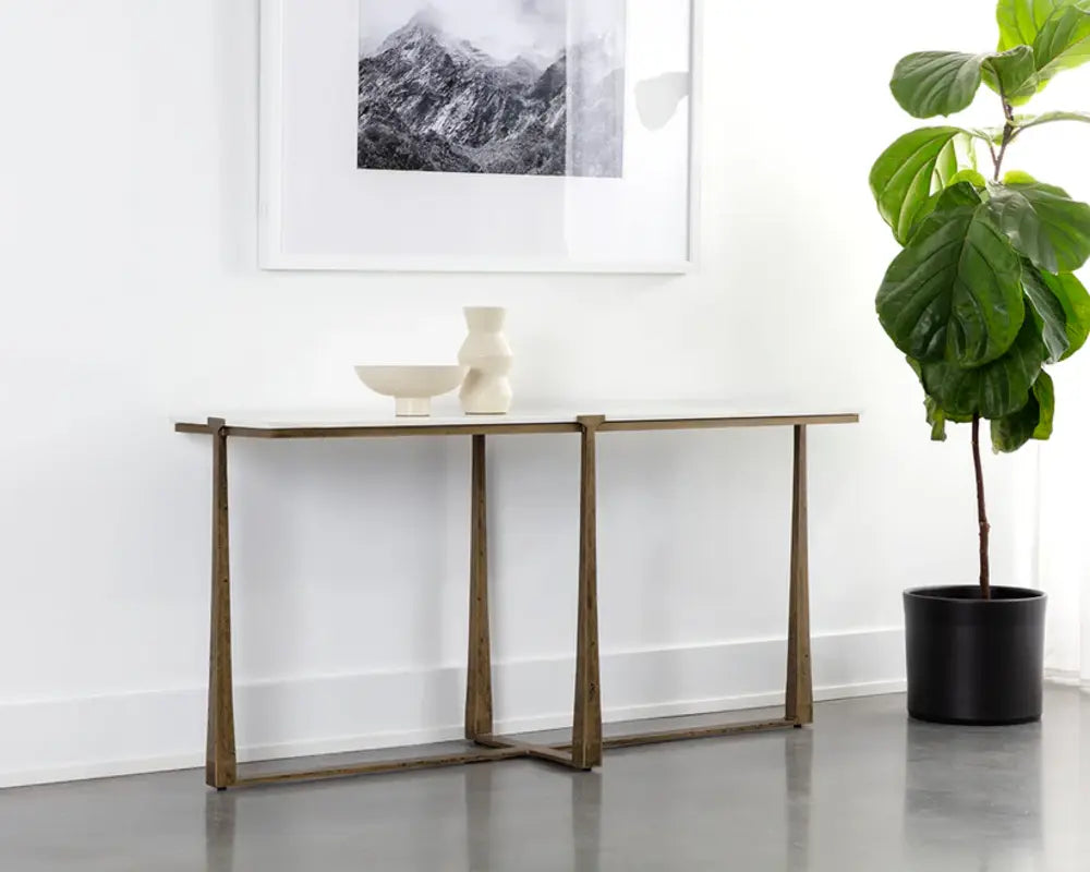 SUNPAN Cowell Marble Top Sofa Table
