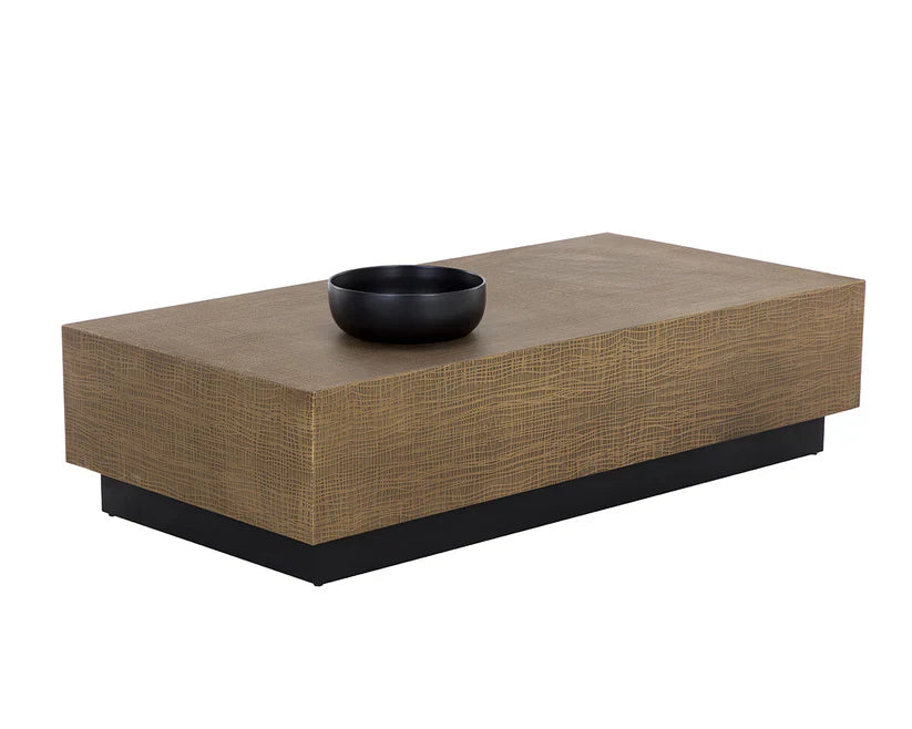 SUNPAN Albans Coffee Table With Brass & Etched Top