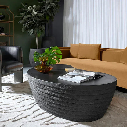 Mojave Coffee Table Concrete Black Contemporary Outdoor