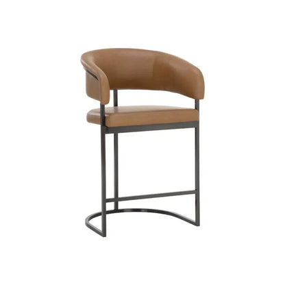 Marris Leather Upholstered Modern Counter Stool