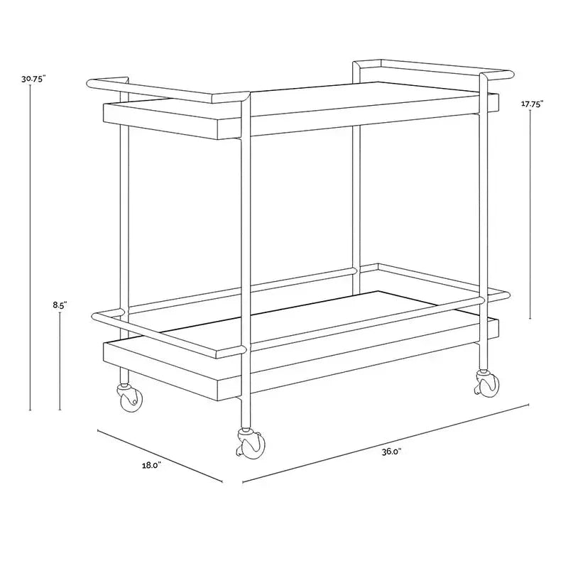 Contardi Steel Framed Elegance Bar Cart