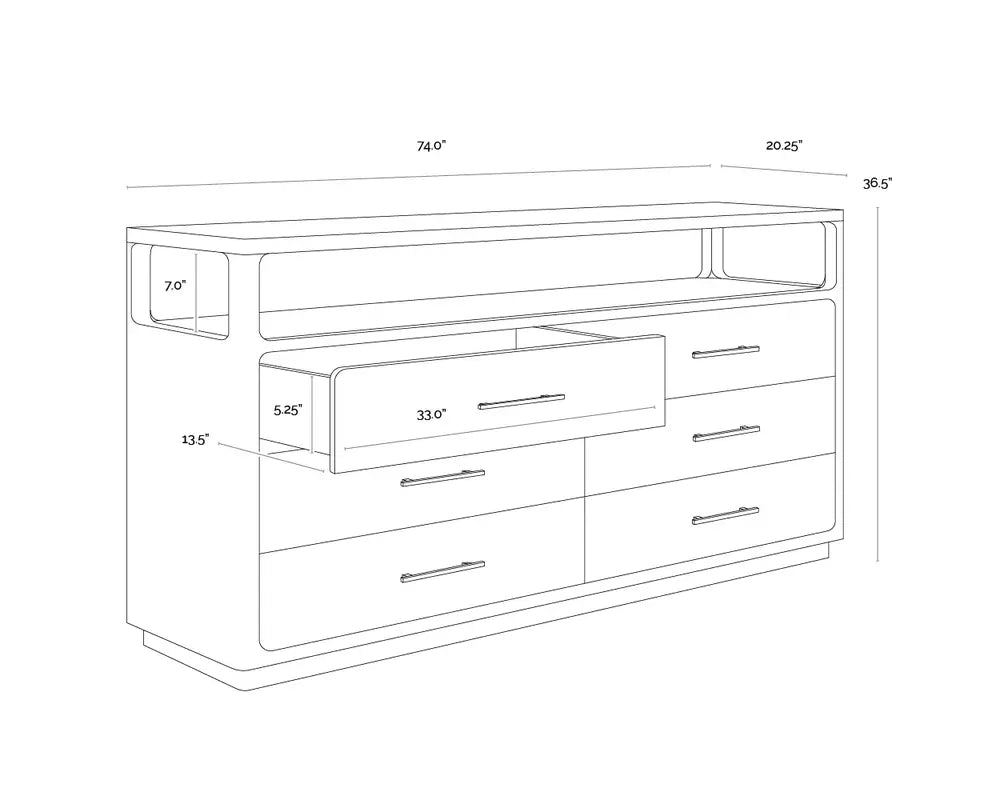 Danette Modern Designed Wooden Dresser