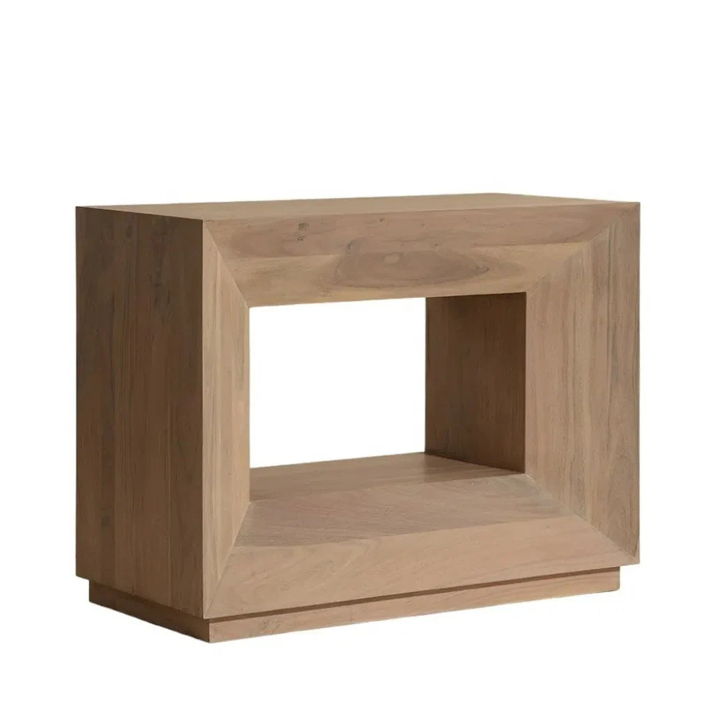 Thales Acacia Wooden Modern Nightstand