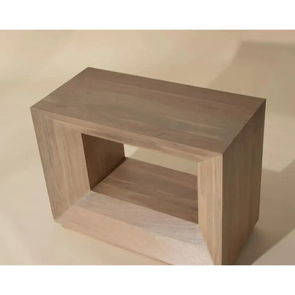 Thales Acacia Wooden Modern Nightstand