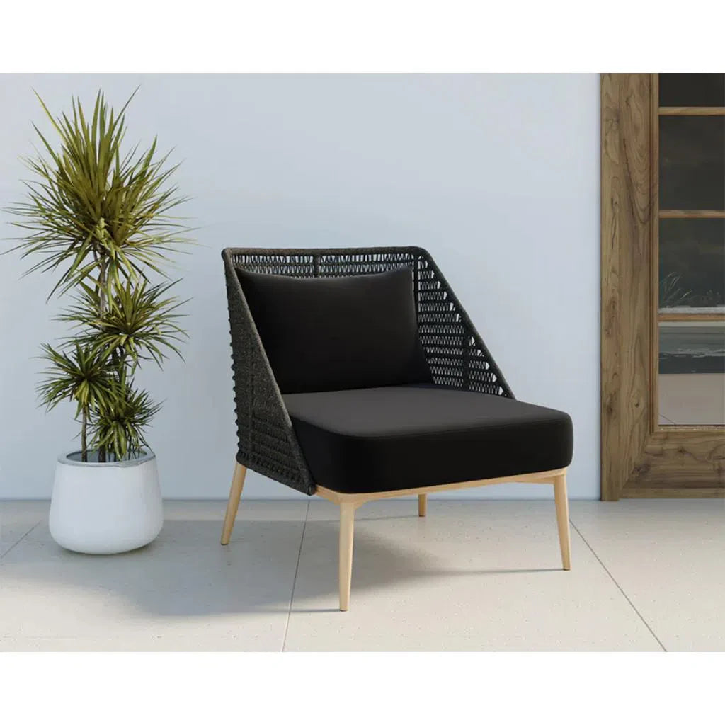 Andria Fabric Outdoor Lounge Chair