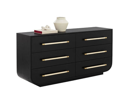 SUNPAN Tarrant Dresser Black Raffia Handles