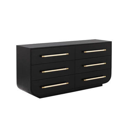 SUNPAN Tarrant Dresser Black Raffia Handles