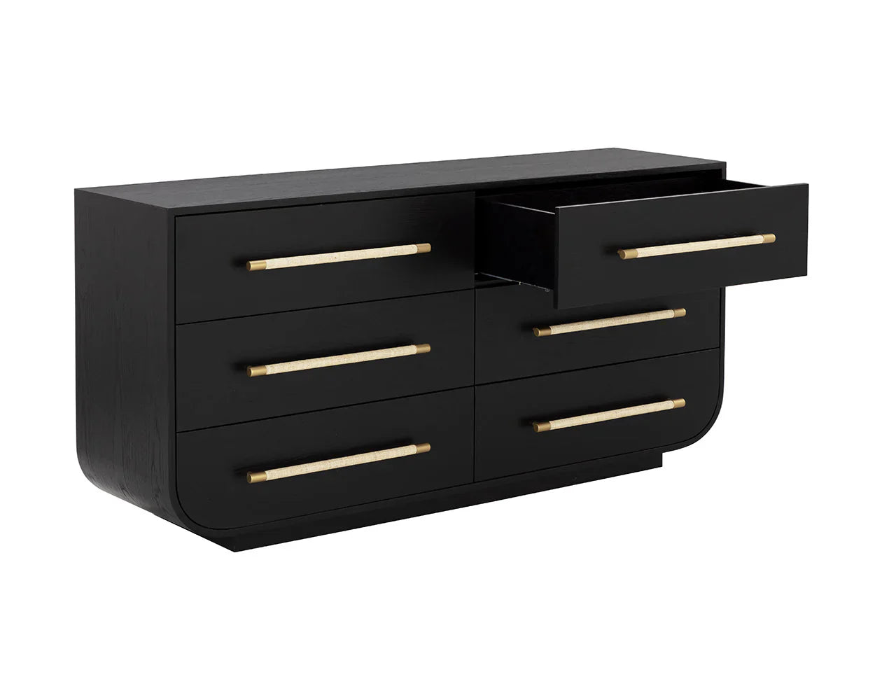 SUNPAN Tarrant Dresser Black Raffia Handles