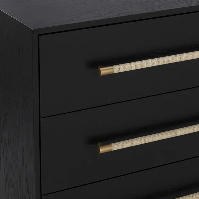 SUNPAN Tarrant Dresser Black Raffia Handles
