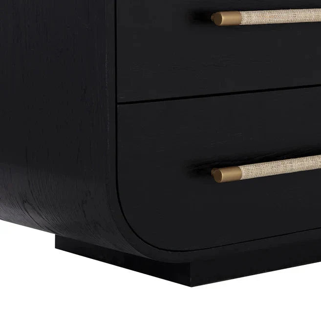 SUNPAN Tarrant Dresser Black Raffia Handles