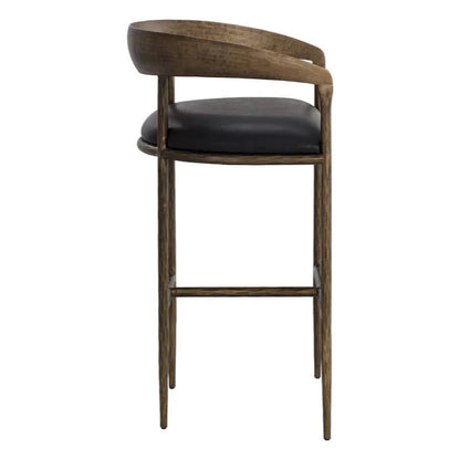 Zanatta Leather Upholstered Barstool