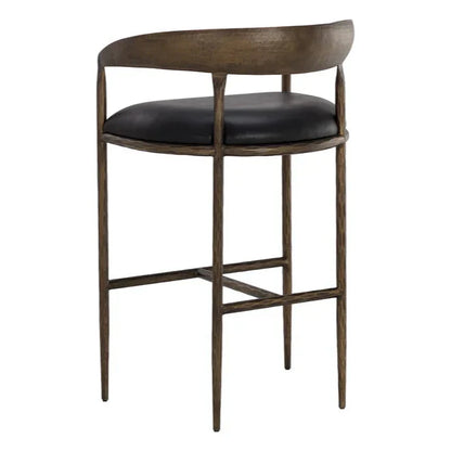 Zanatta Leather Upholstered Barstool