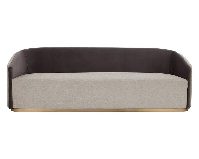 Sheva Sofa - Modern Comfort With Gold Base