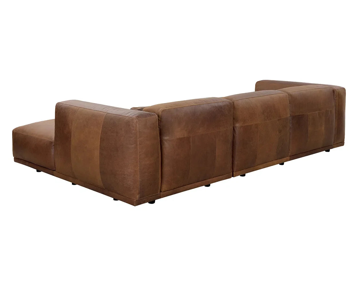 Beau Leather Upholstered Sofa Chaise