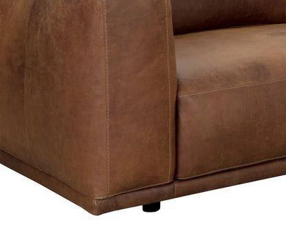 Beau Leather Upholstered Sofa Chaise