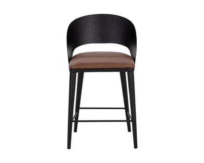 Dezirae Leather Upholstered Counter Stool