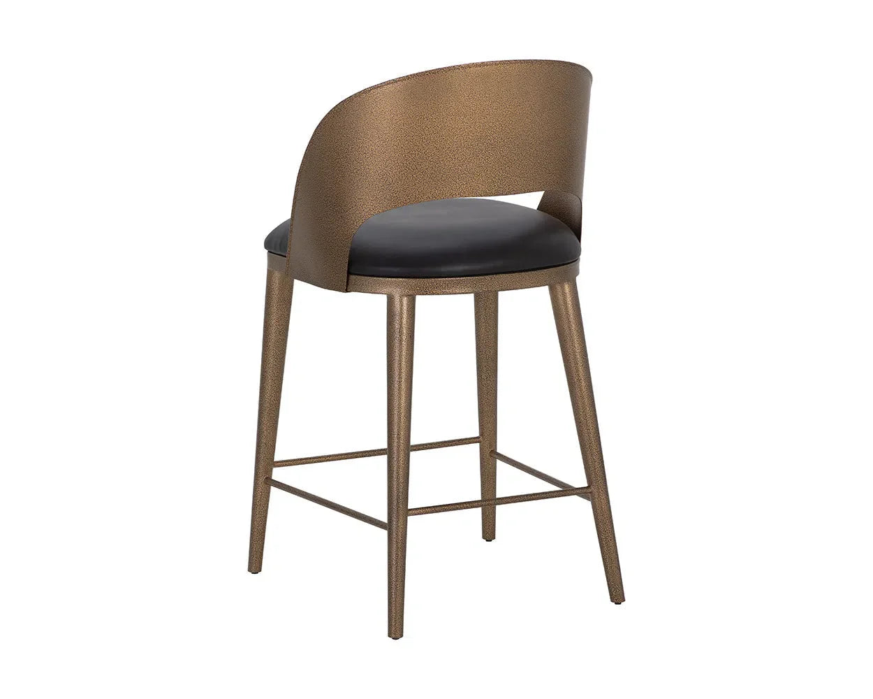 Dezirae Leather Upholstered Counter Stool