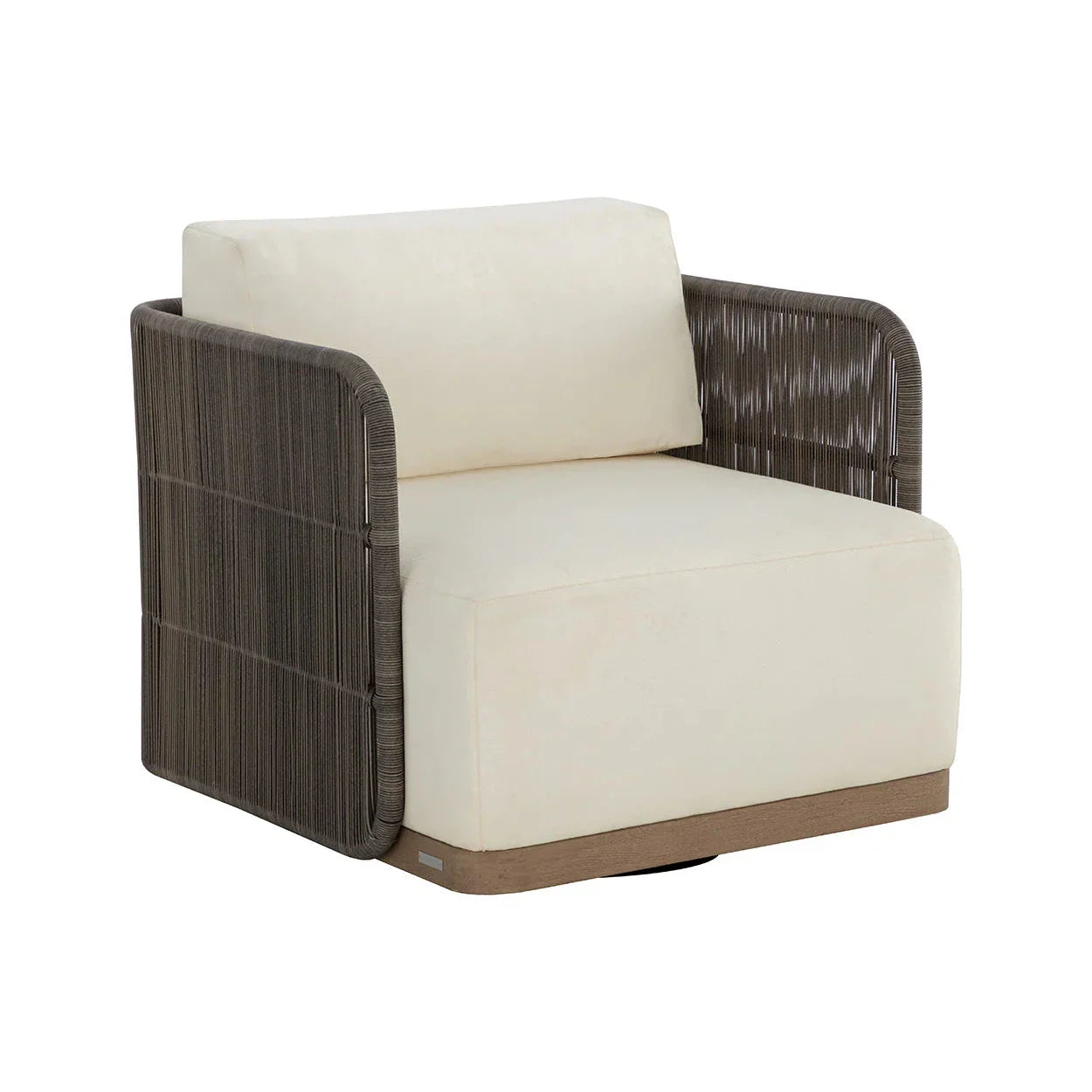 Ravenna Swivel Armchair Stinson Cream Modern Outdoor Chair