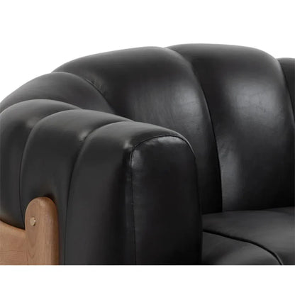 Tadeo Leather Upholstered Swivel Lounge Chair