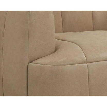 Tadeo Leather Upholstered Swivel Lounge Chair