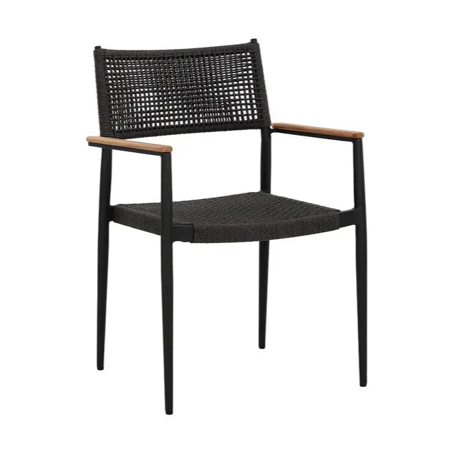 Nava Rope Stackable Outdoor Dining Armchair (Set Of 2)