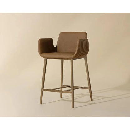 SUNPAN Lucano Leather Counter Stool