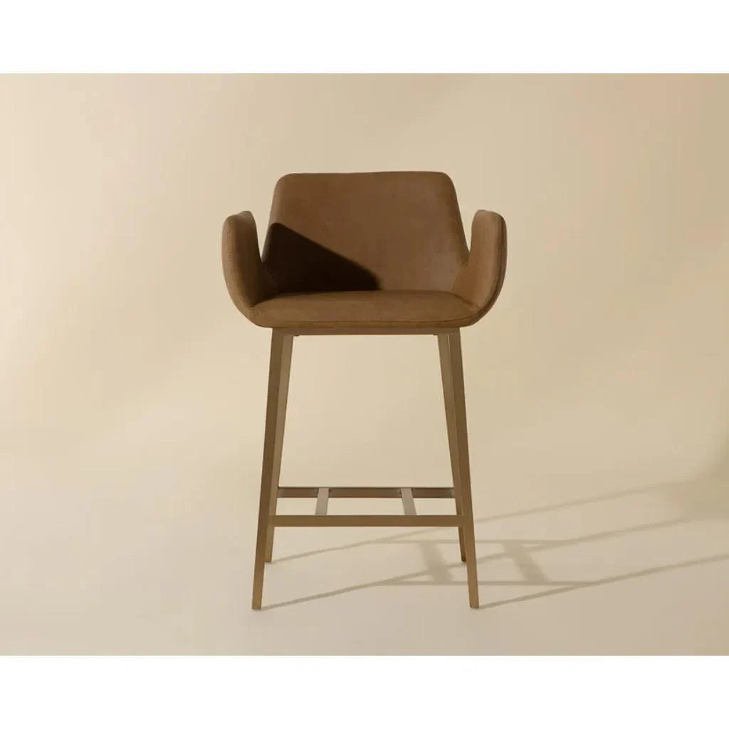SUNPAN Lucano Leather Counter Stool