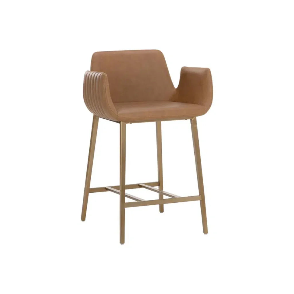 SUNPAN Lucano Leather Counter Stool